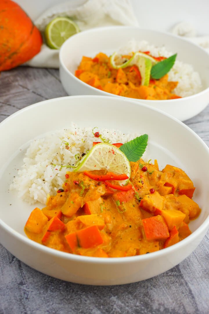 Kürbis-Curry mit Kokosnussmilch