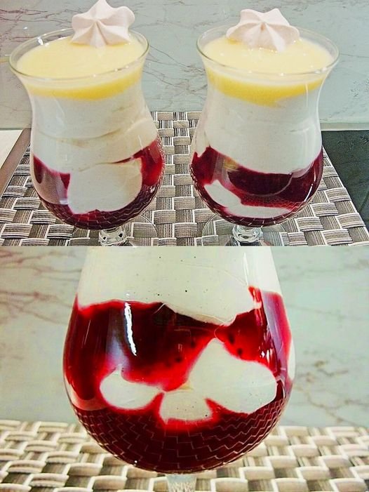 Leckerer Mud Dessert mit Vanillepudding