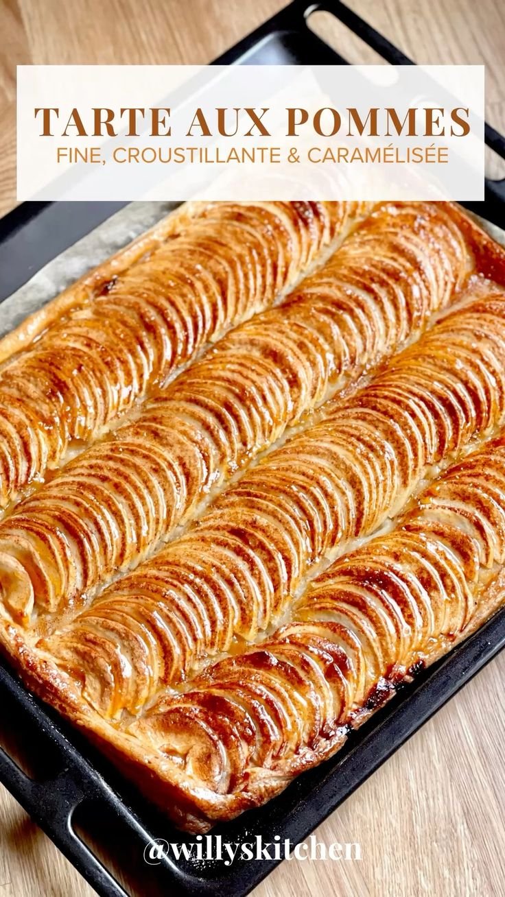 Tarte Fine aux Pommes 100% Maison | Recette Facile, Rapide avec Pâte Feuilletée Inratable