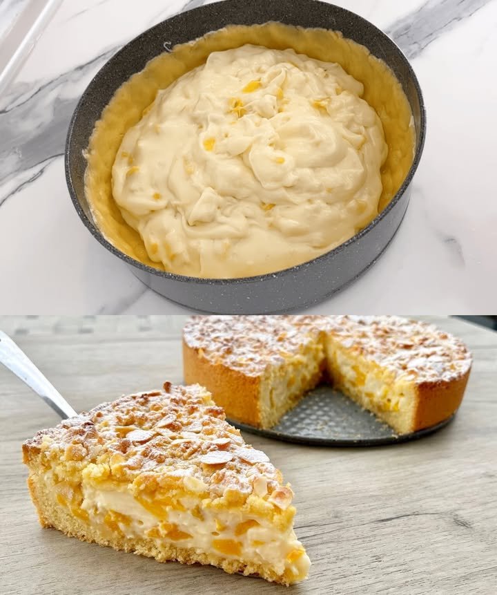 Fantastischer Pfirsich Sahnekuchen