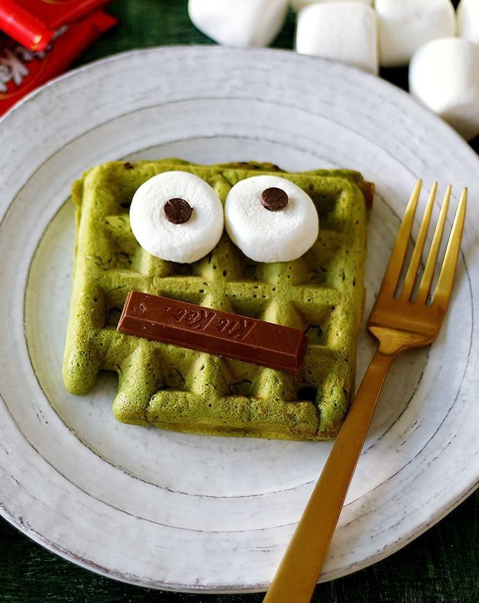 Matcha Monster Waffles