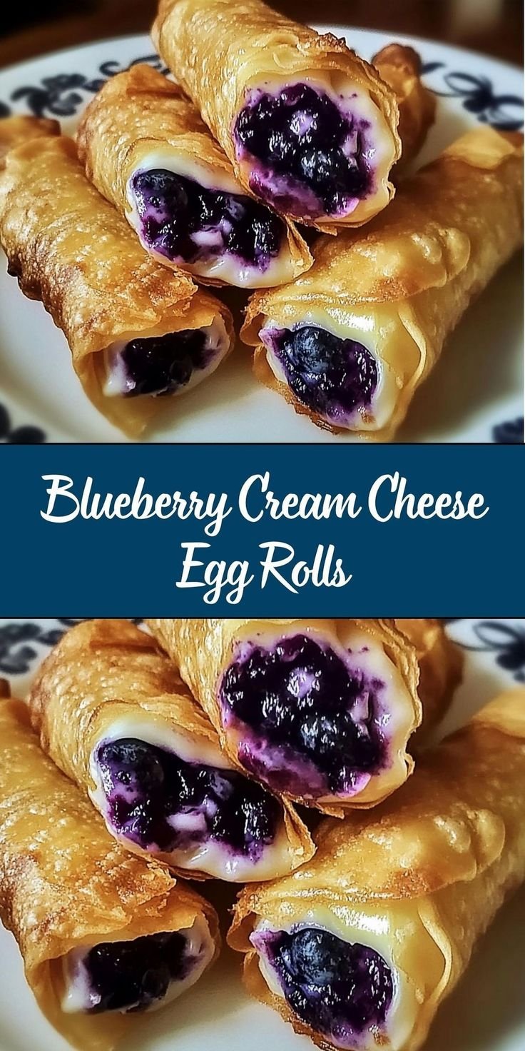 Blueberry Cream Cheese Egg Rolls