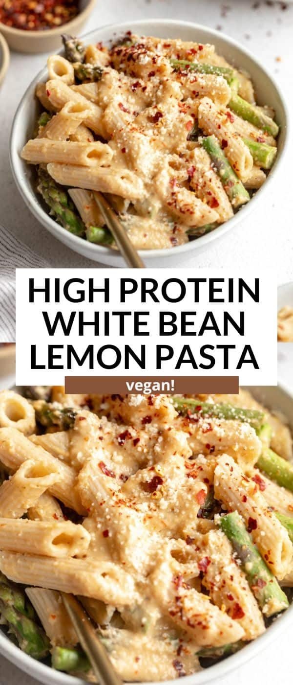 Vegan Lemon White Bean Pasta