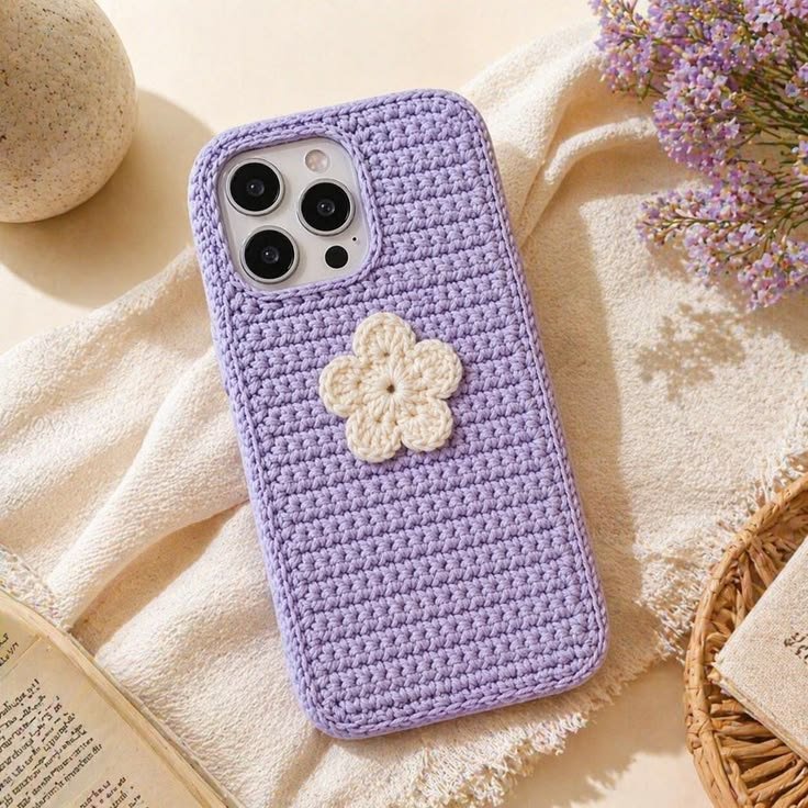 Lavender Flower Crochet Phone Case Pattern 6 Lavender Flower Crochet Phone Case Pattern PDF