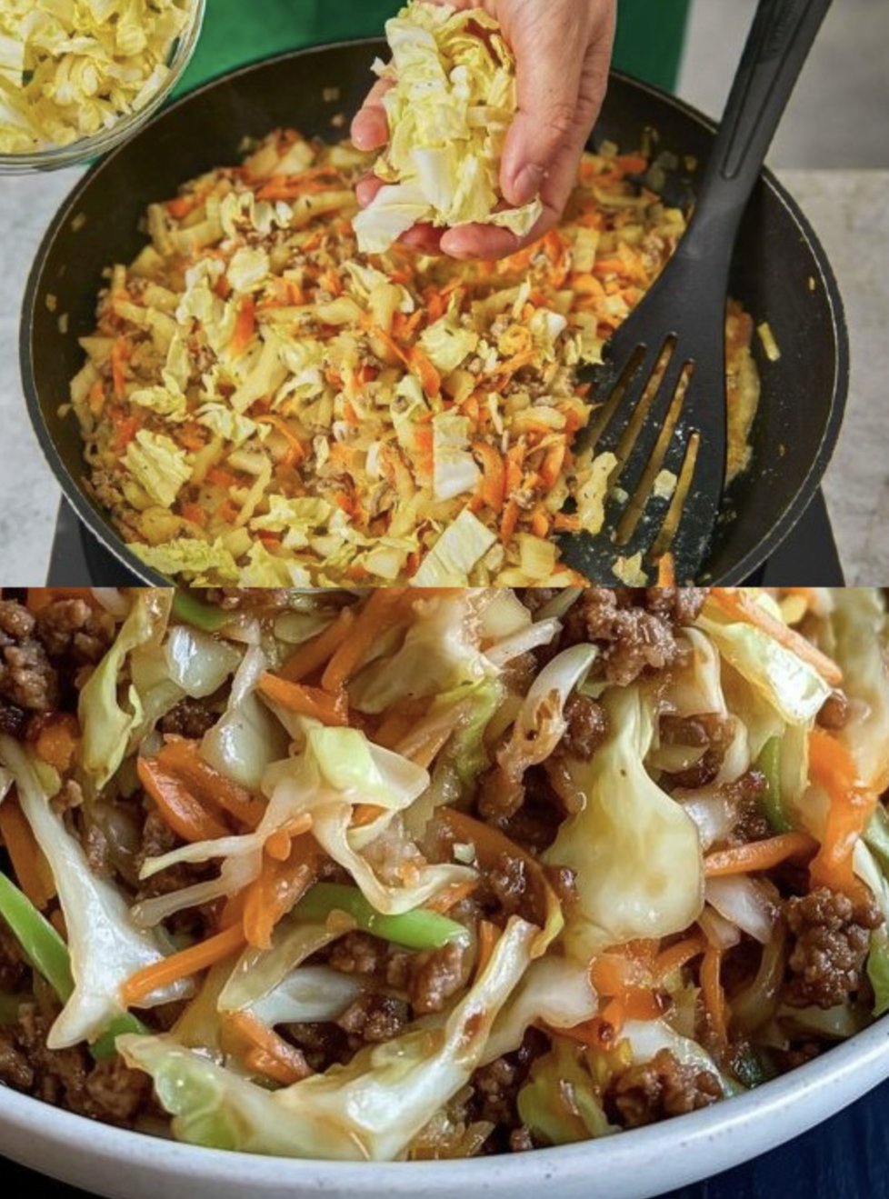 Chinesischer Kohl mit Hackfleisch