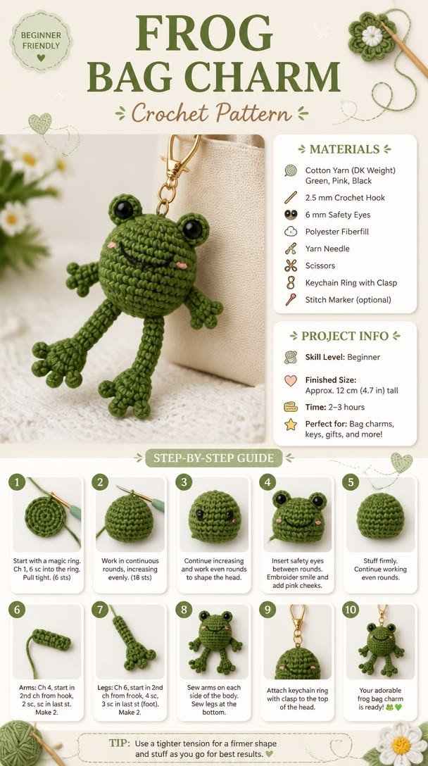 Frog Bag Charm