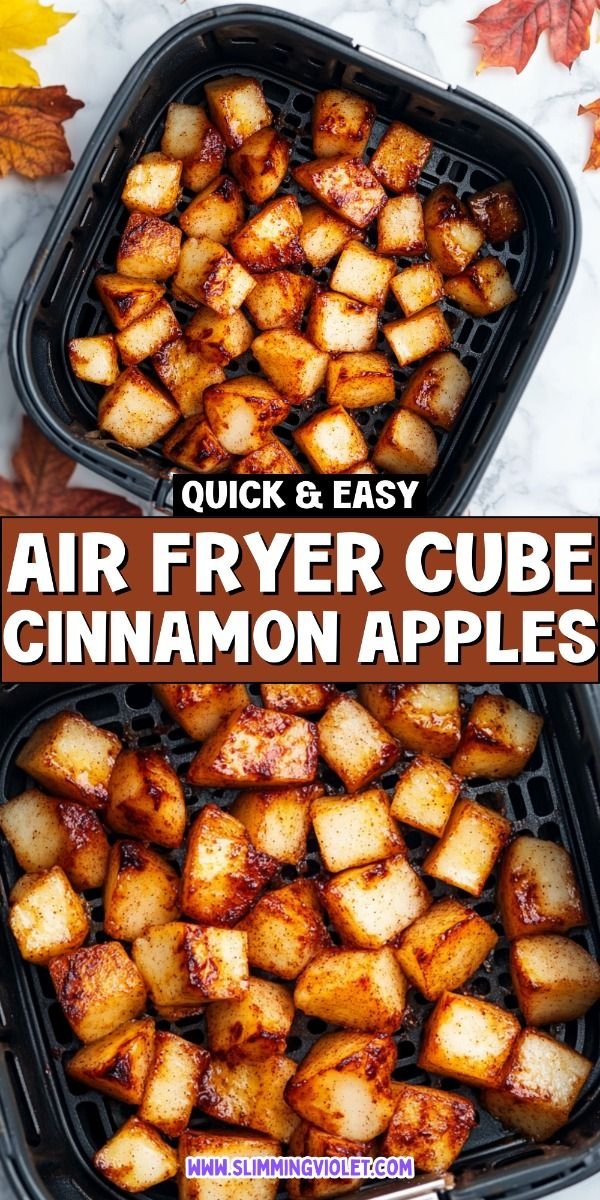Air Fryer Cubed Cinnamon Apples