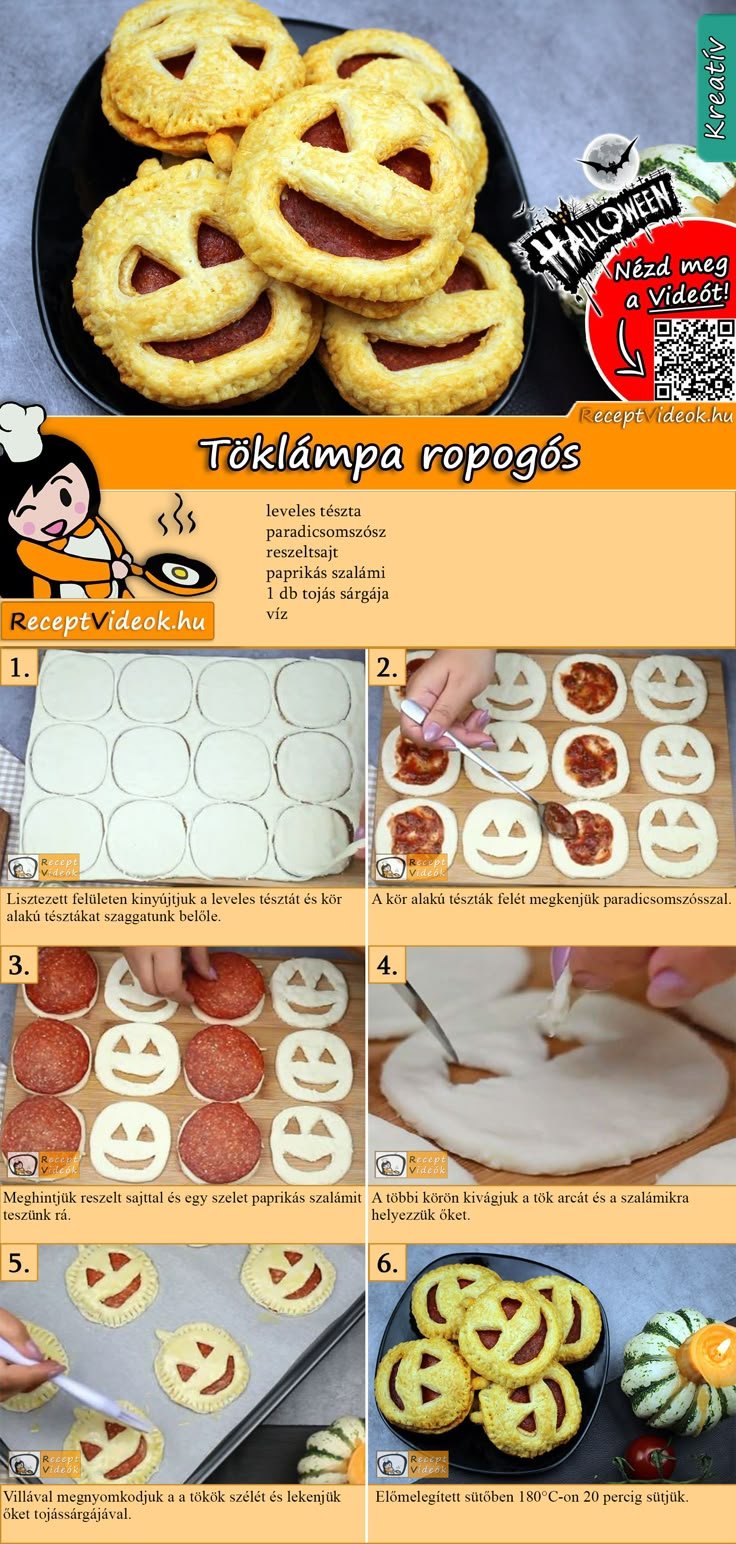 EGYSZERŰ HALLOWEEN SÜTI RECEPTEK - töklámpa ropogós