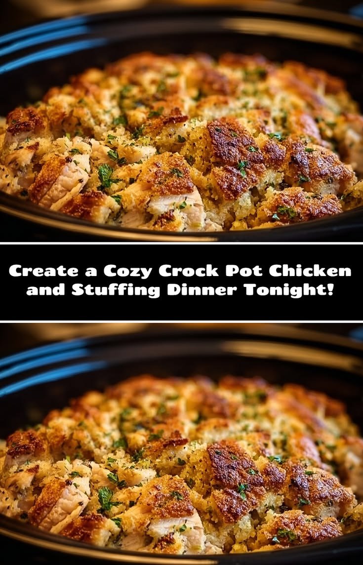 Cozy Crock Pot Chicken and Stuffing Dinner – Perfect for Holiday Gatherings!
