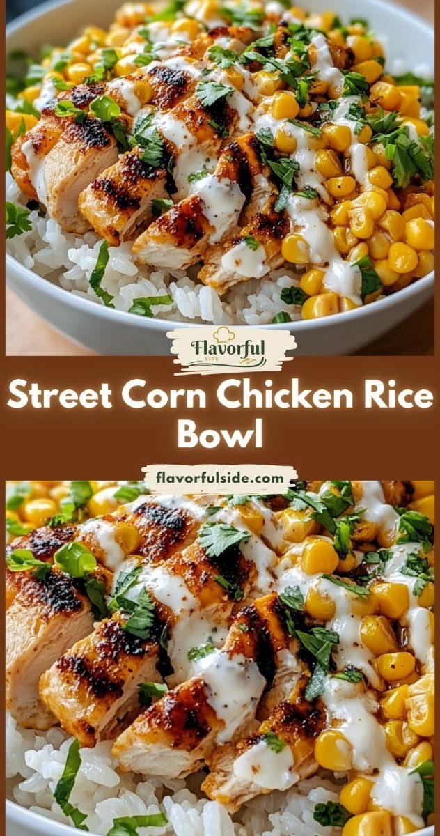 Loaded Street Corn Chicken Rice Bowl