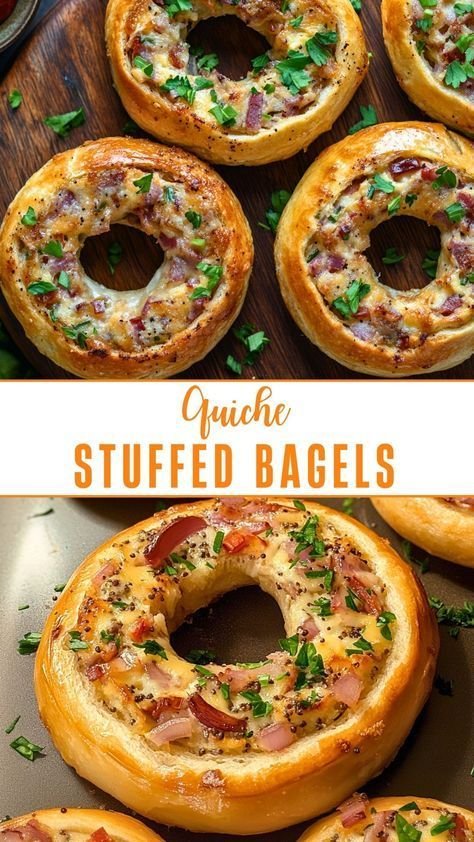 Quiche Stuffed Bagels