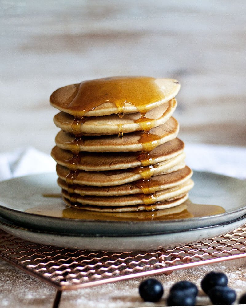 Vegane Pancakes mit Apfelmus