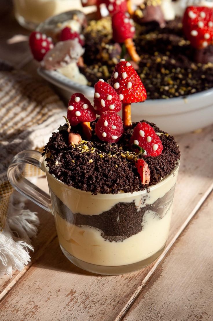 Wild Mushroom Forest Easy Dirt Pudding