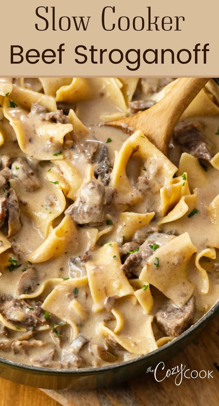 Slow Cooker Beef Stroganoff