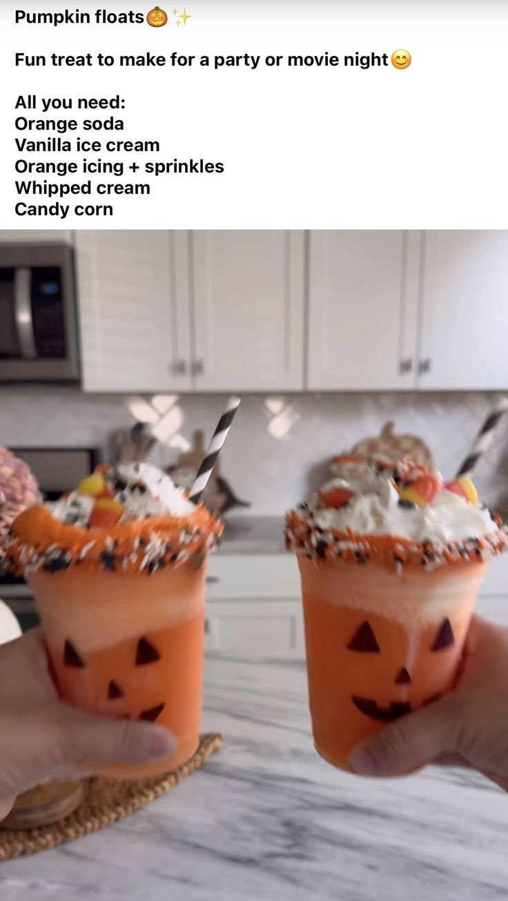 Halloween party foods | Cute food to make for halloween, How to make halloween float, Fun halloween drinks