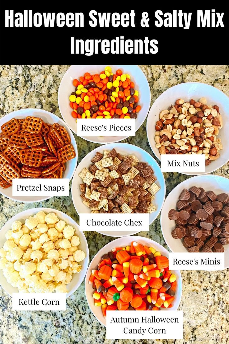 Halloween Sweet And Salty Snack Mix Recipe Ingredients For The Best Halloween Snack Mix