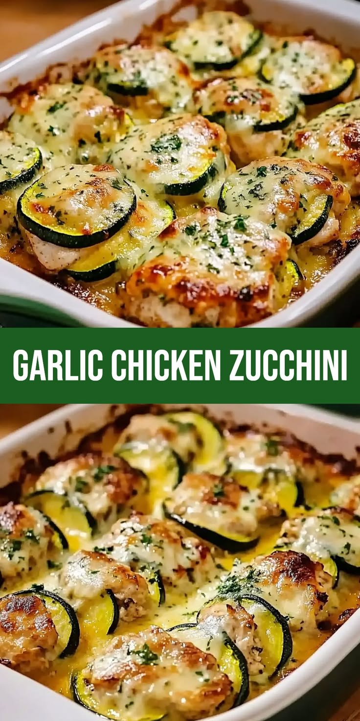 Garlic Chicken Zucchini Bake That Makes A Healthy Dinner