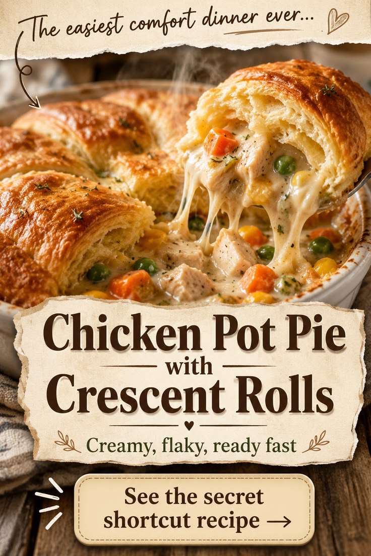Chicken Pot Pie with Crescent Rolls – The Ultimate Easy Comfort Dinner