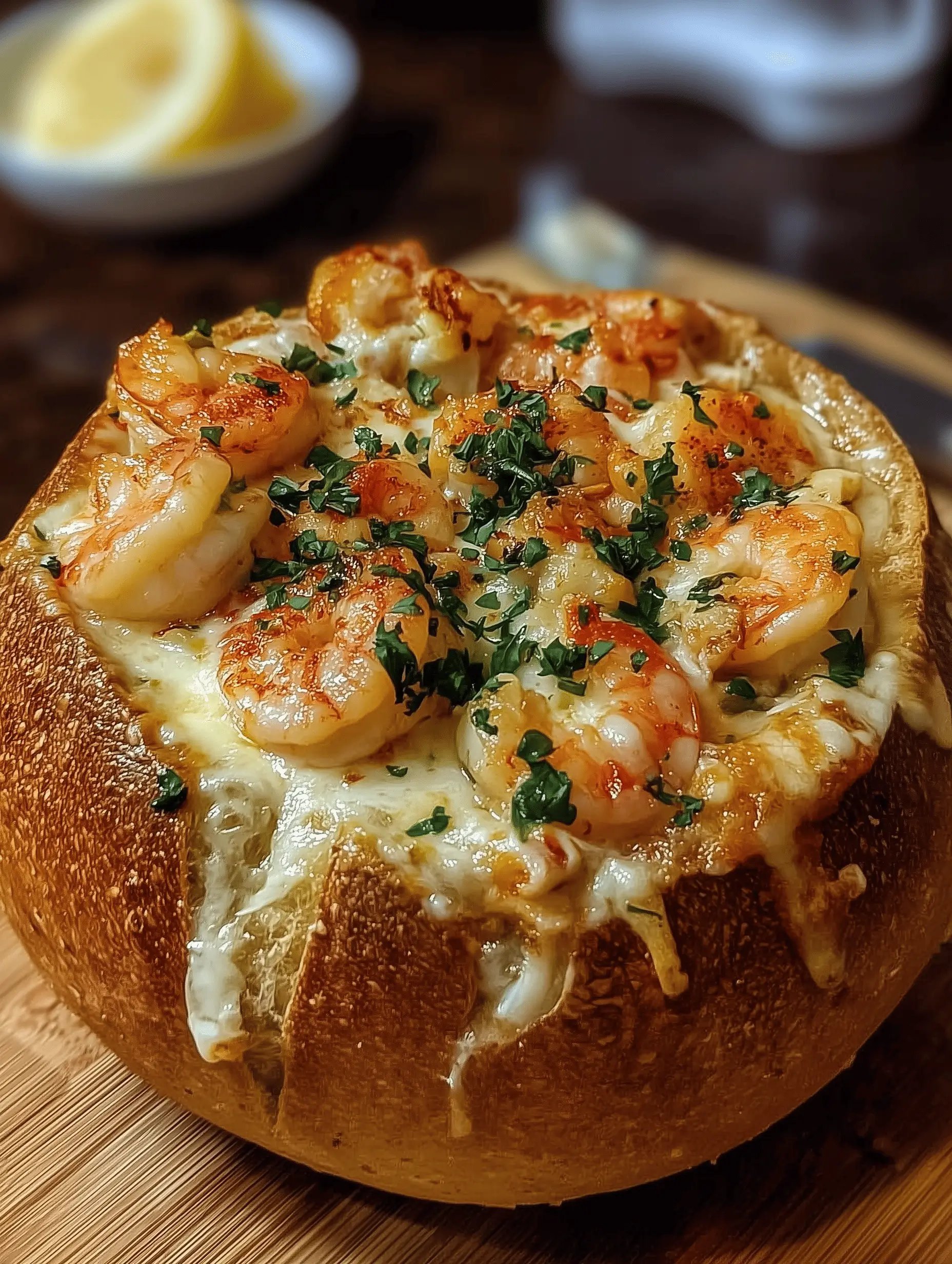 Seafood Stuffed Bread Bowl