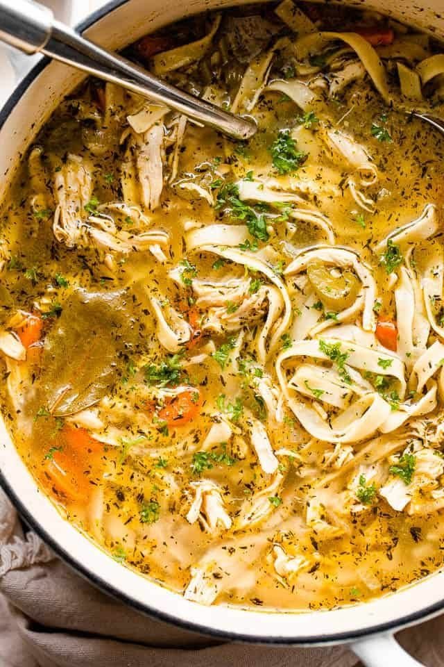 The Coziest Chicken Noodle Soup Recipe for Winter | How to make simple chicken noodle soup, Sourdough chicken noodle soup, Simple homemade chicken noodle soup