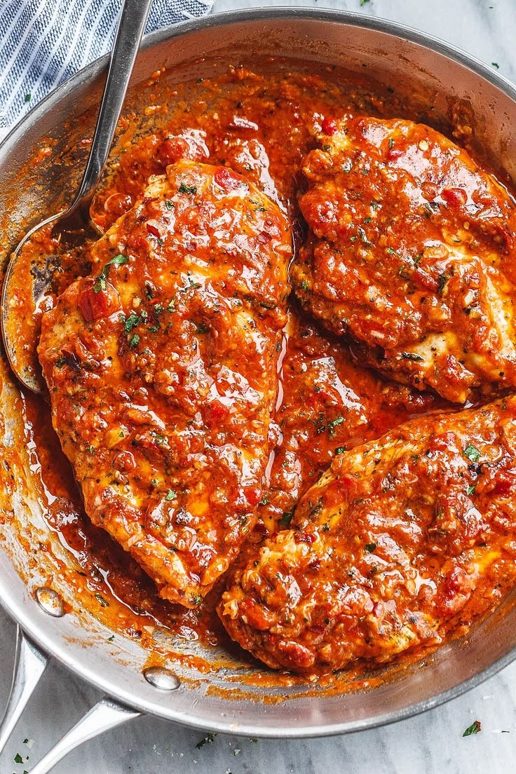 Pan-Seared Chicken Breasts Recipe with Pepper Parmesan Sauce