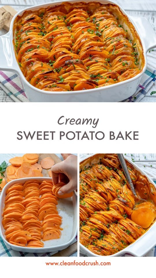 Savory Sweet Potato Casserole (Creamy Dairy-Free Holiday Side Dish) | Clean Food Crush
