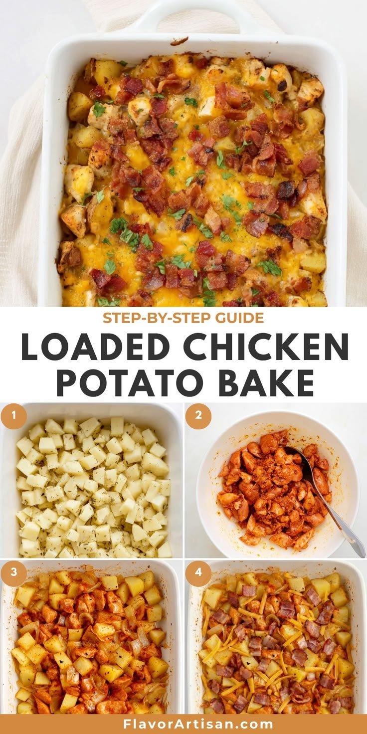 Loaded Baked Chicken Potato Casserole