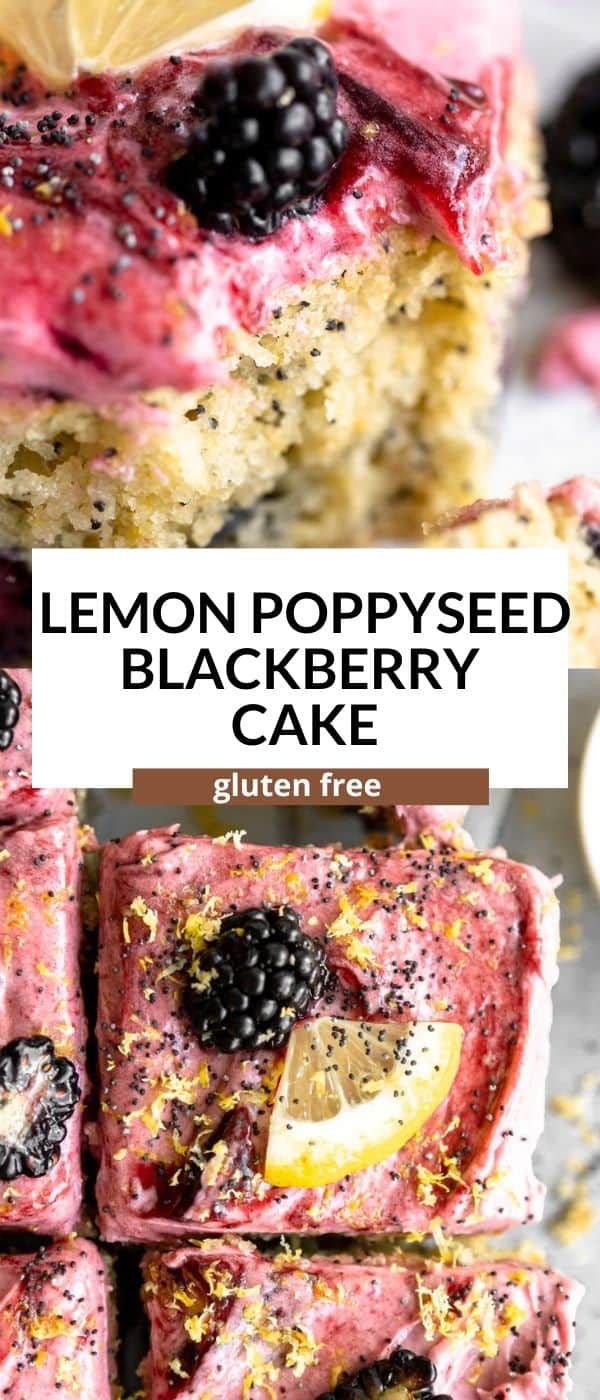 Gluten Free Lemon Poppy Seed Blackberry Cake