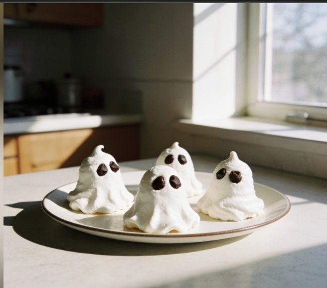 Ghost Meringue Cookies
