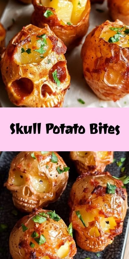 Spooky Halloween Skull Potatoes