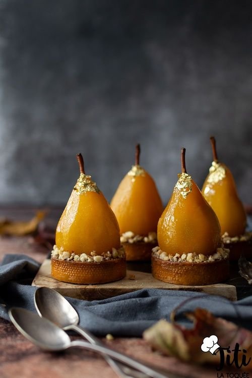 Tartelettes poire chocolat praliné