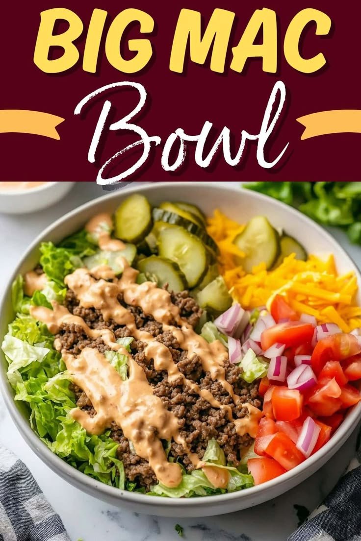 Low-Carb Big Mac Bowl