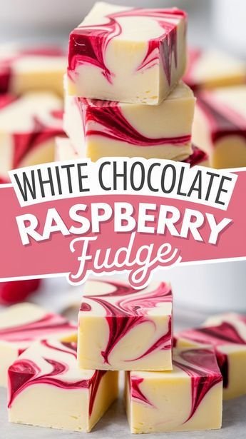Creamy White Chocolate Raspberry Fudge