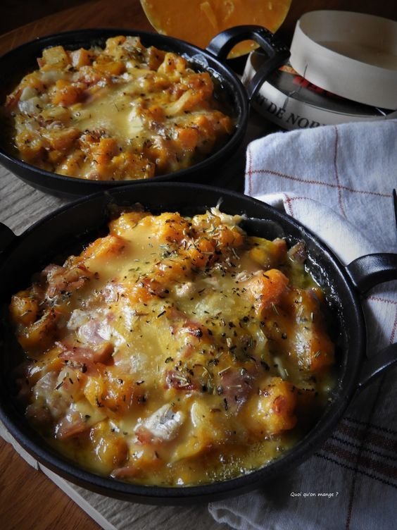 Butternut gratinée au camembert