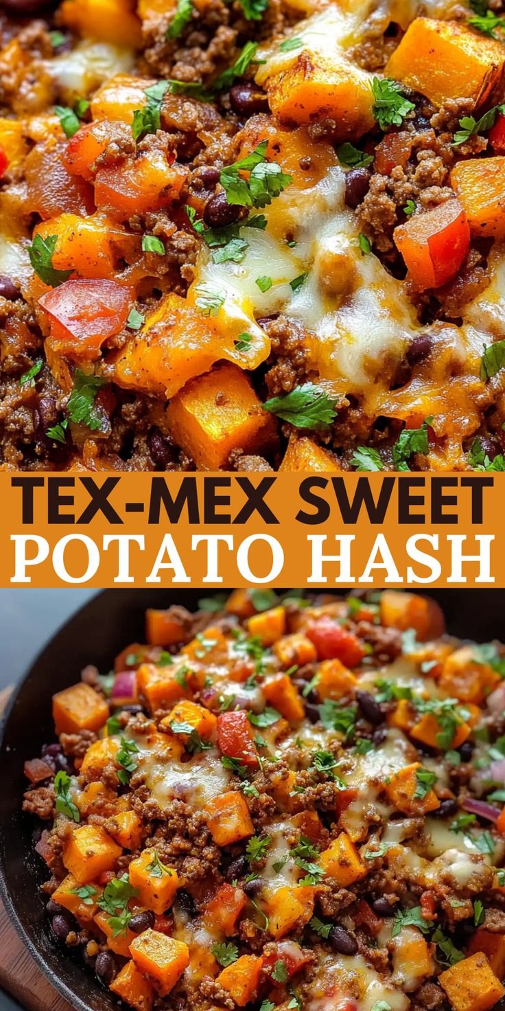 Tex-Mex Sweet Potato Hash with Ground Beef (40-Minutes)