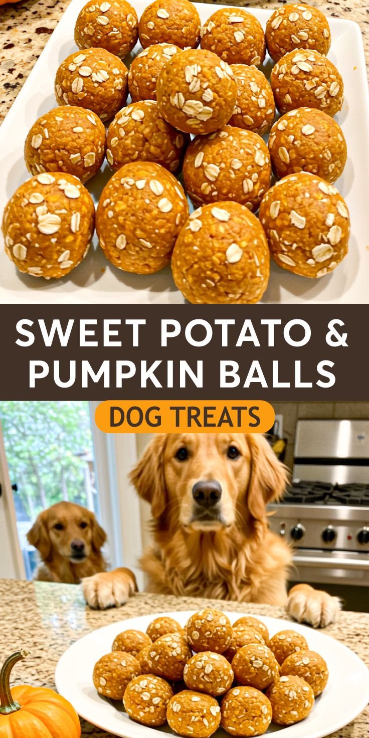 Healthy Sweet Potato and Pumpkin Balls for Dogs