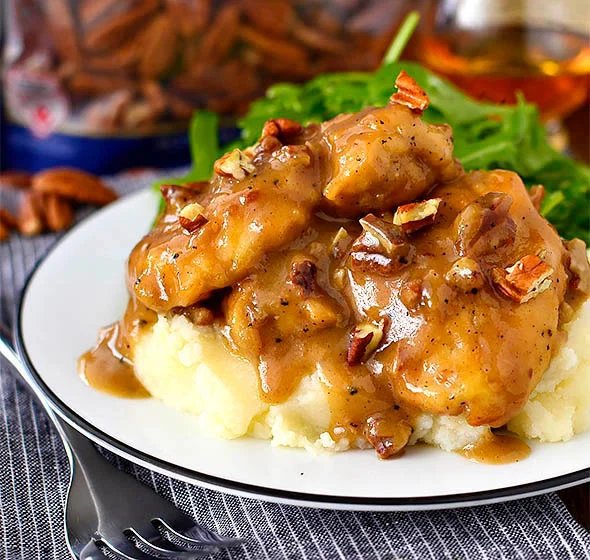 Maple Bourbon Pecan Chicken