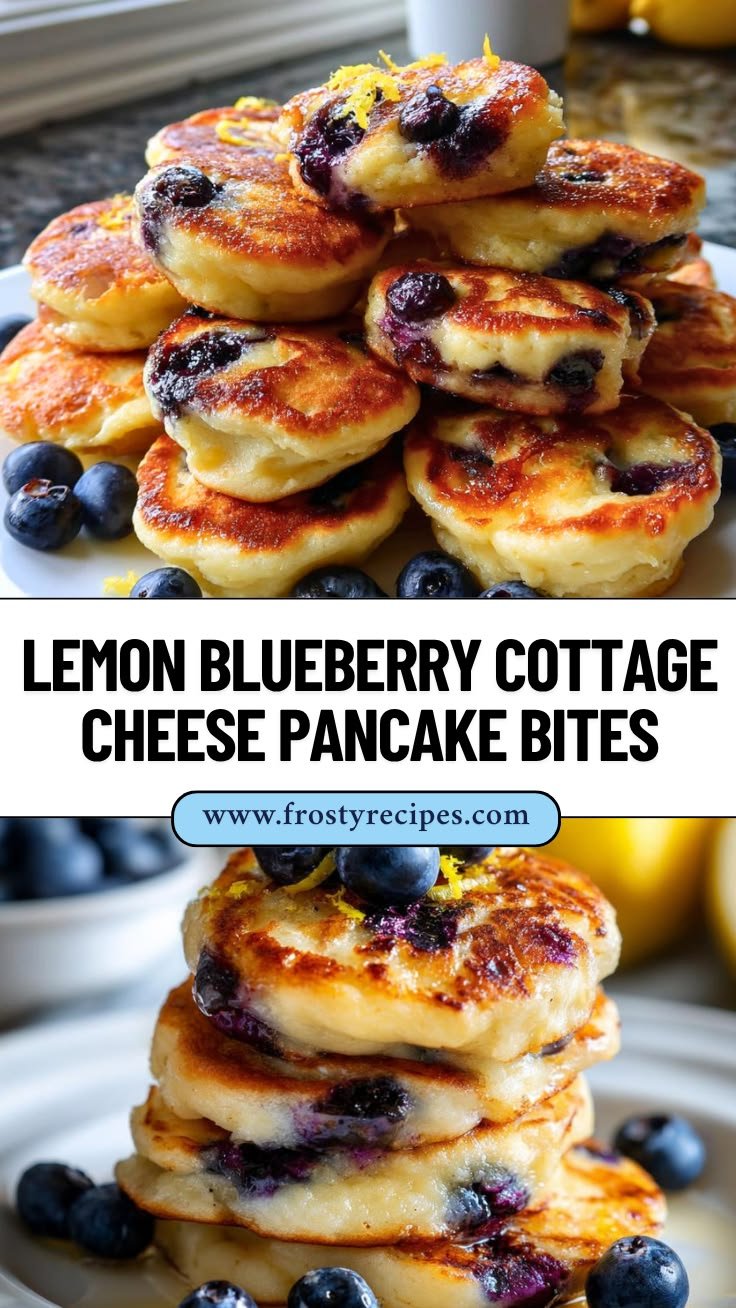 Lemon Blueberry Cottage Cheese Pancake Bites Recipe for Easy Breakfasts