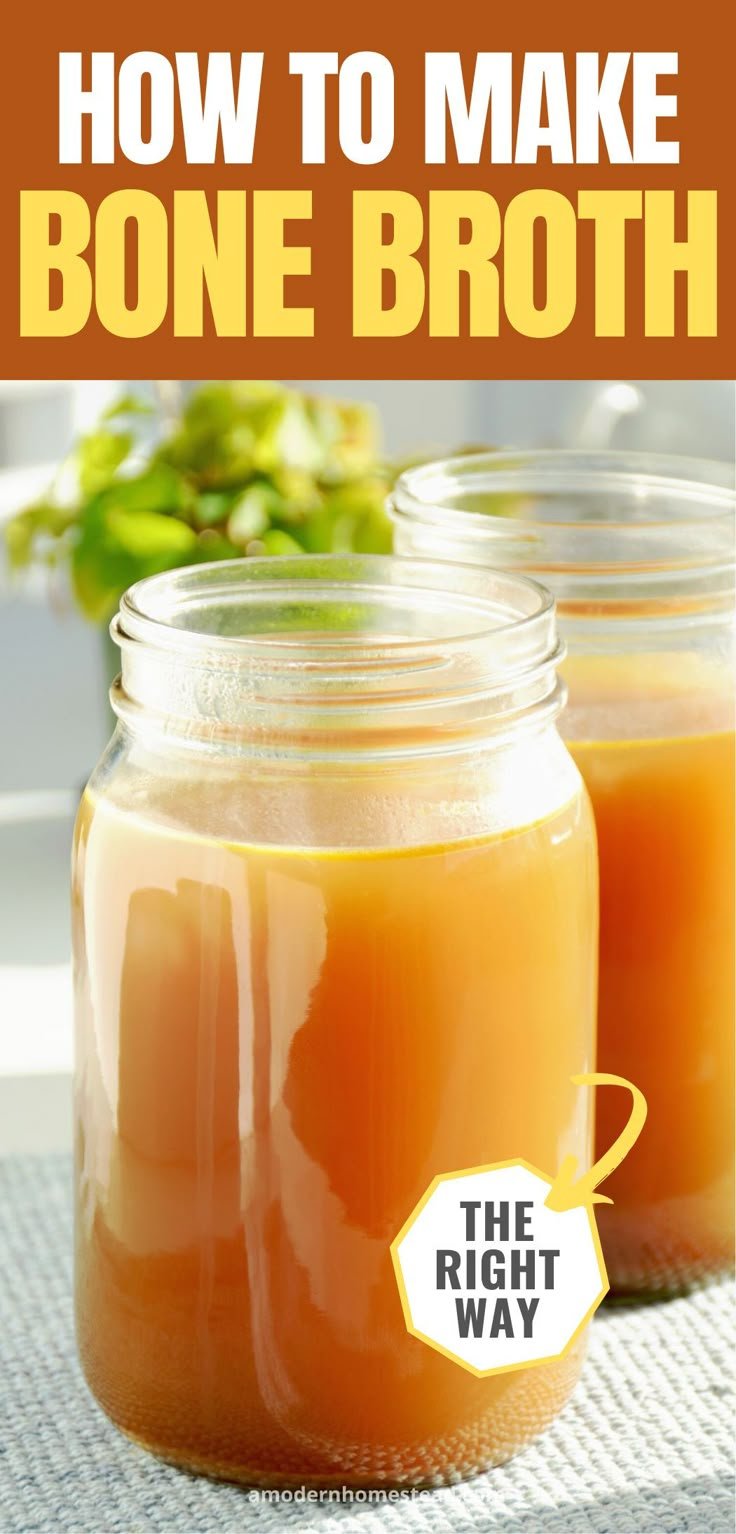 Easy Bone Broth Recipe (Beef or Chicken!)