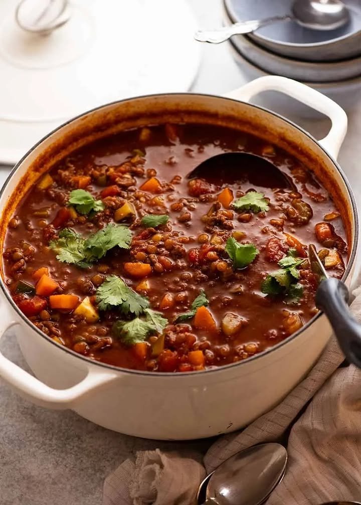 Soupe de lentilles au boeuf