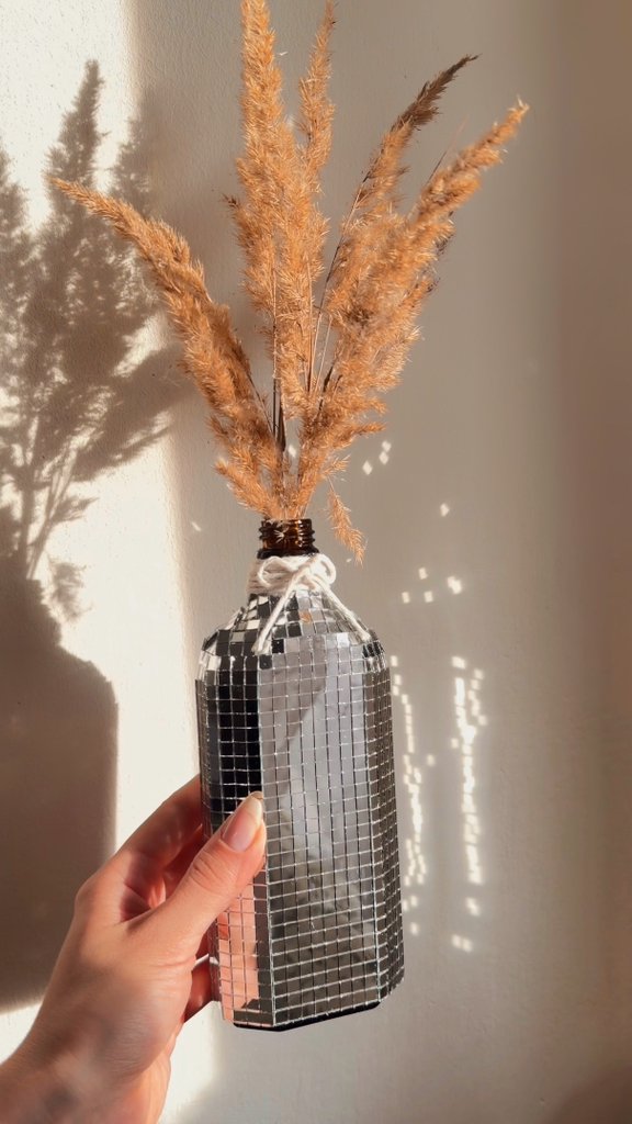 DIY From an Old Bottle to THIS!✨🪩 #recycle #craftideas #creative #handmade #disco #roomdecor #diy #homedecor