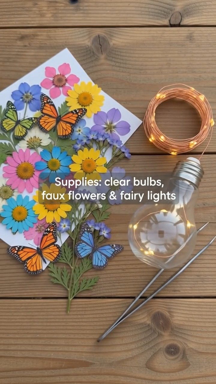 DIY butterfly and flower light bulb lanterns transform old bulbs into glowing spring-inspired decorations 12 DIY butterfly and flower light bulb lanterns transform old bulbs into glowing spring-inspired decorations