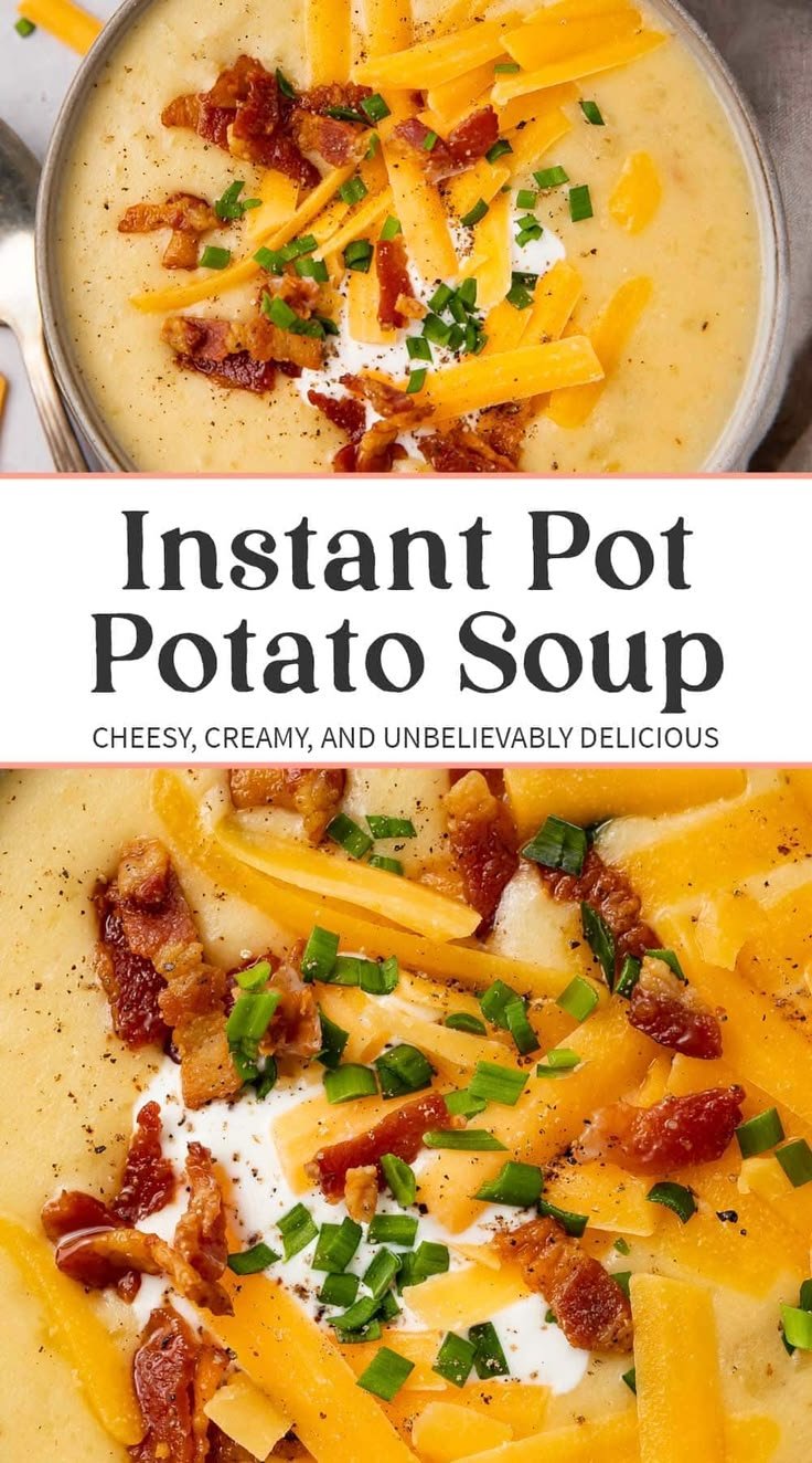 Easy Instant Pot Potato Soup | Potato soup recipes instant pot, Potato soup recipe instapot