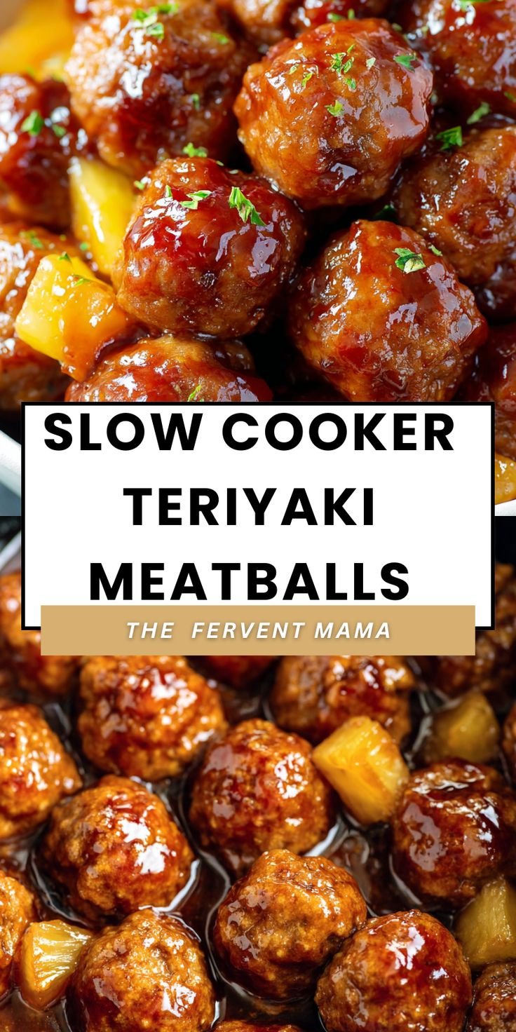 Slow Cooker Teriyaki Meatballs