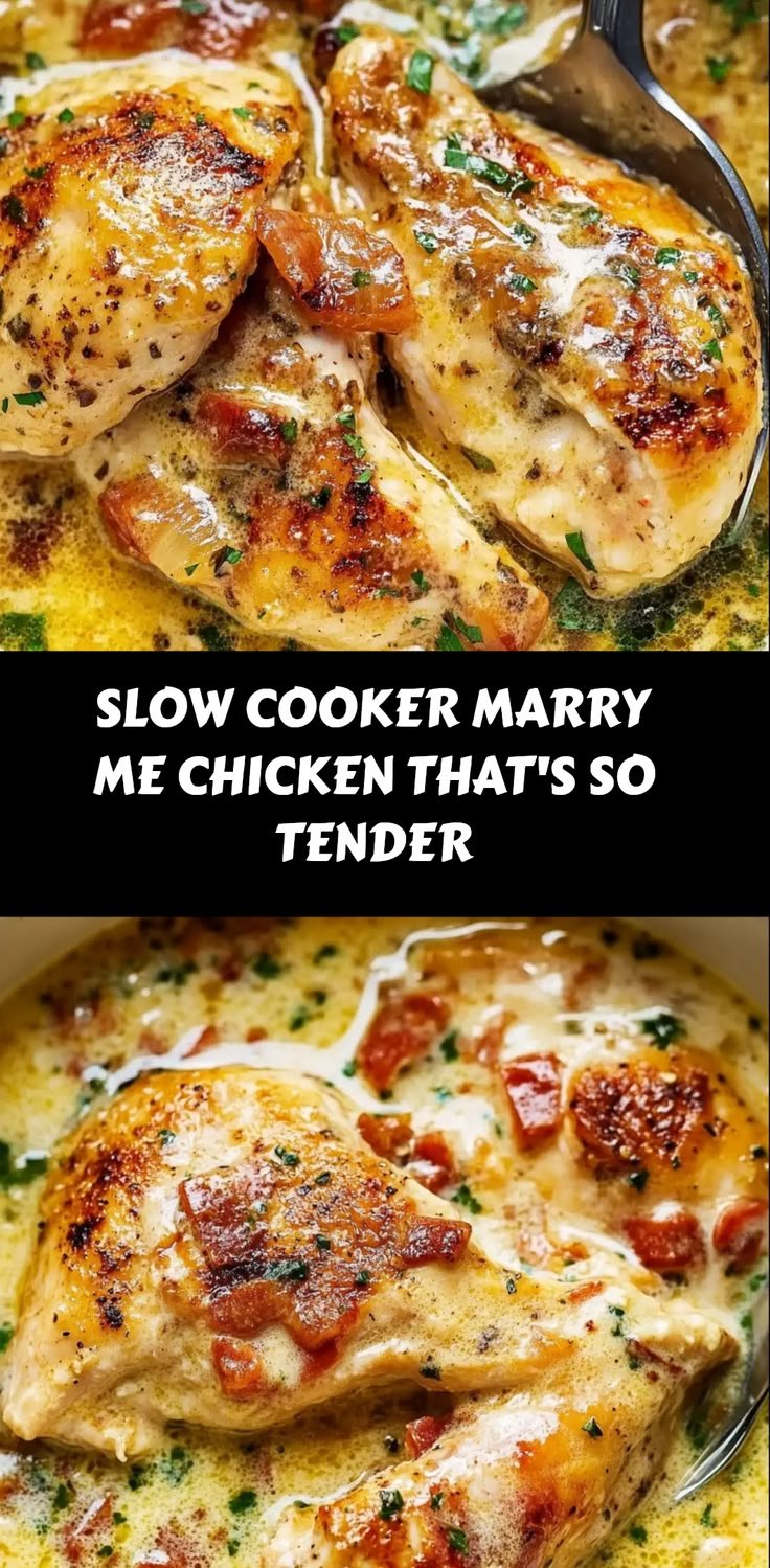 Slow Cooker Marry Me Chicken That's So Tender