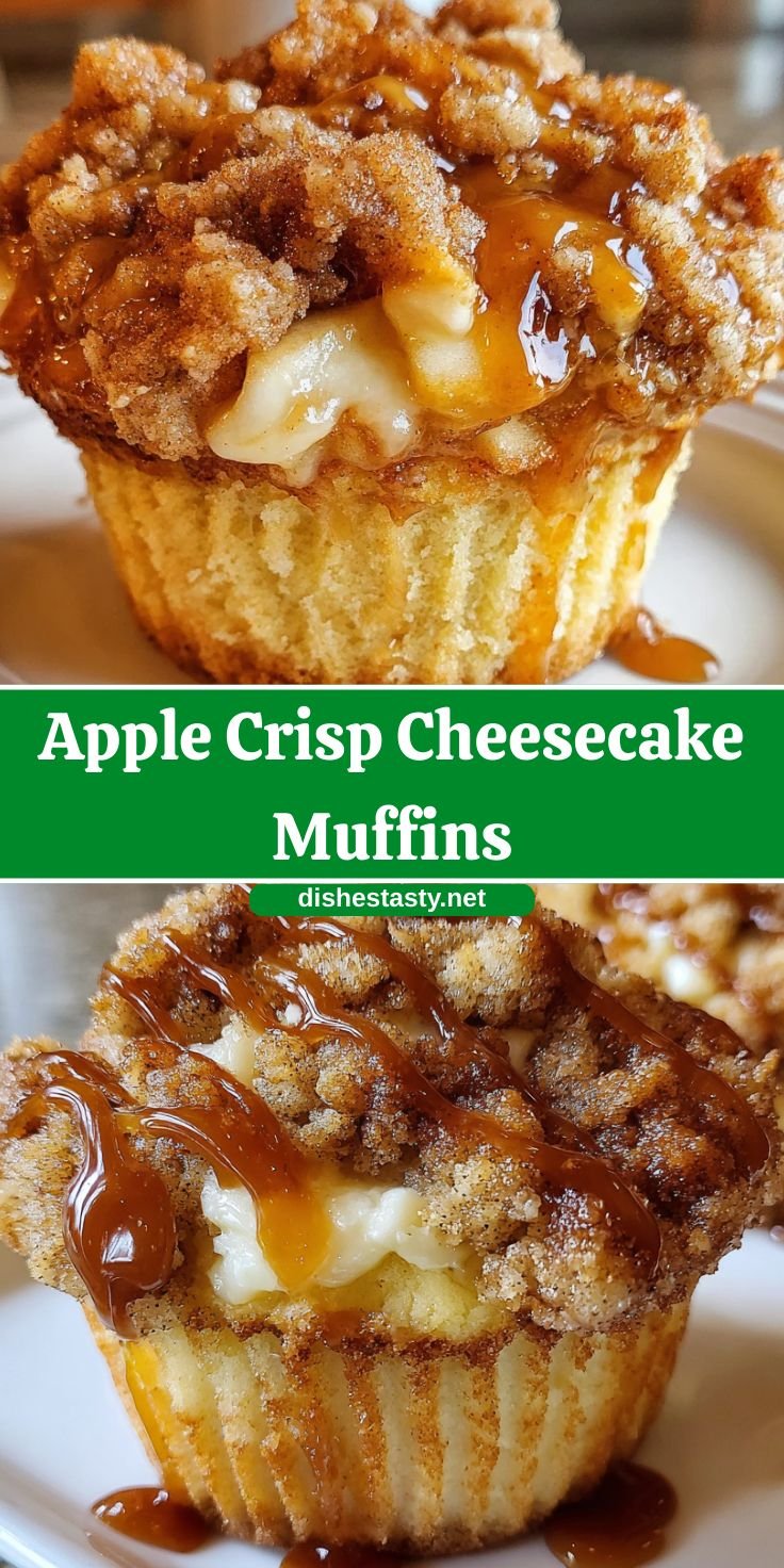 Apple Crisp Cheesecake Muffins – Creamy, Crunchy & Fall-Inspired!