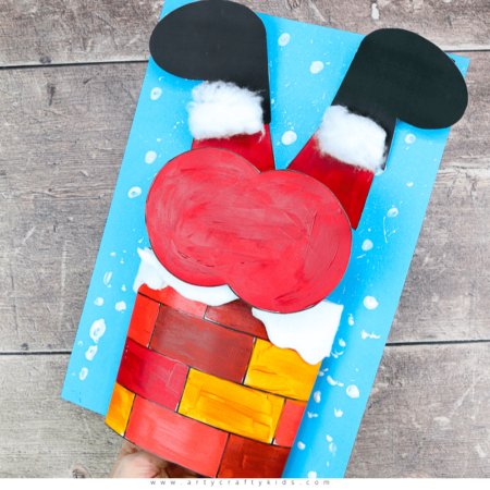 Santa's Stuck in the Chimney: A Funny Christmas Craft - Arty Crafty Kids