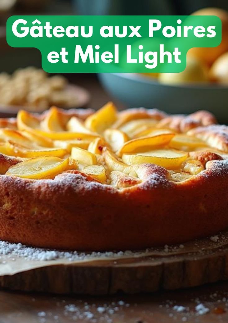 Gâteau aux Poires et Miel Light : Le Plaisir Sans les Calories