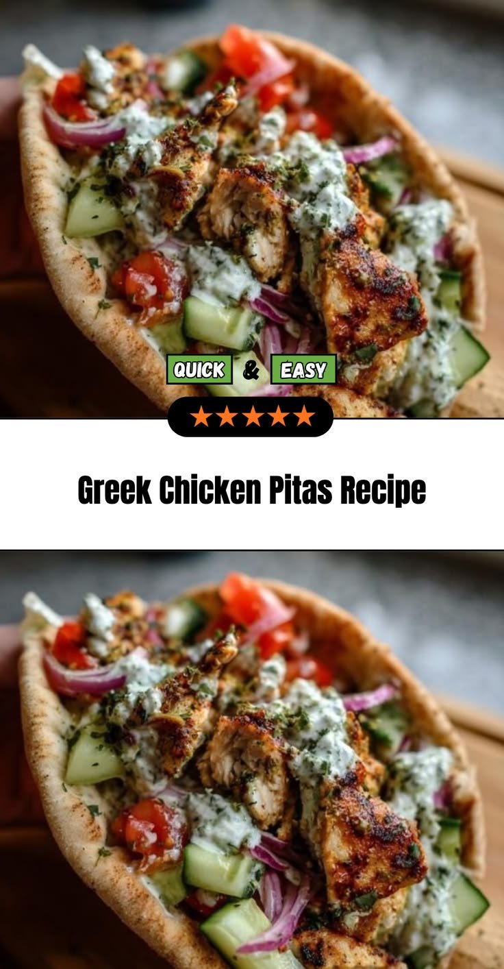 Delicious Greek Chicken Pitas with Homemade Greek Chicken Seasoning | Greek recipes
