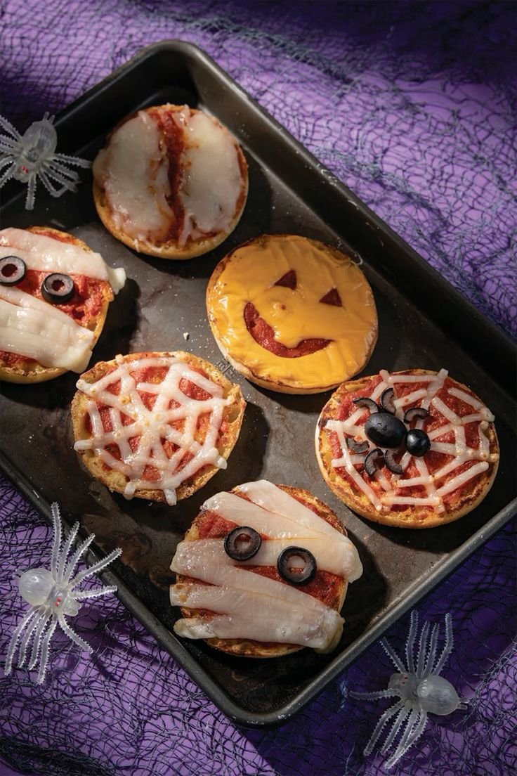 Mini Halloween Pizzas